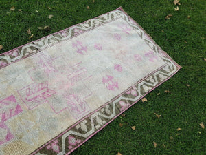 Vintage Herki Runner Rug 3' x 12'6''
