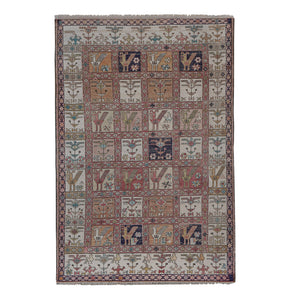 Vintage Turkish Soumac Kilim Rug 4'1'' x 5'8''
