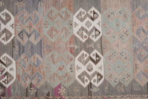 Vintage Turkish Kilim Runner 4'8'' x 13'9''