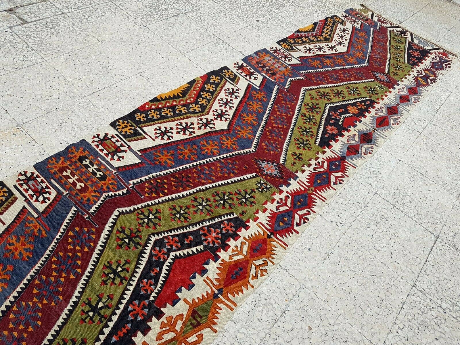 Vintage Kilim Runner 2'11'' x 12'11''
