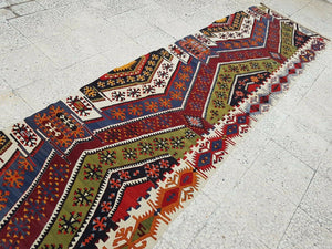Vintage Kilim Runner 2'11'' x 12'11''