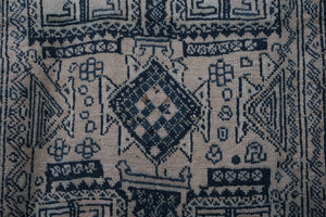 Vintage Herki Runner Rug 3'6'' x 10'4''