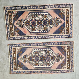 Vintage Turkish Yastik Rugs Set of 2 | 21'' x 41''