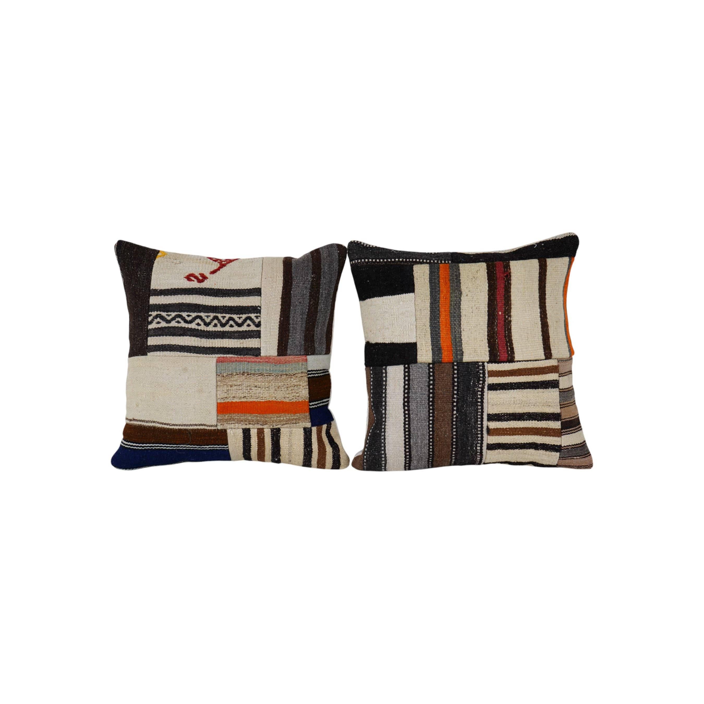 Kilim Patchwork Pillow Cover Set of 2 | 20'' x 20''