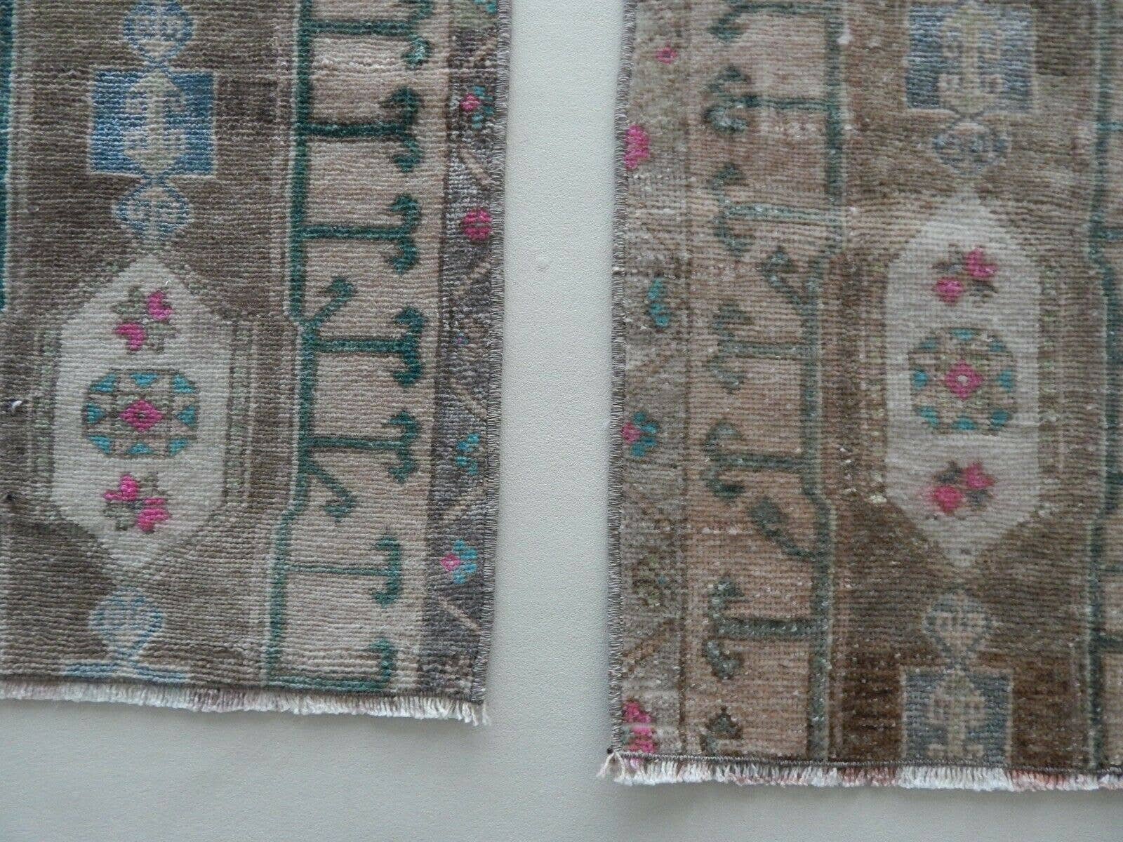 Vintage Oushak Yastik Rugs Set of 2 | 17'' x 24''