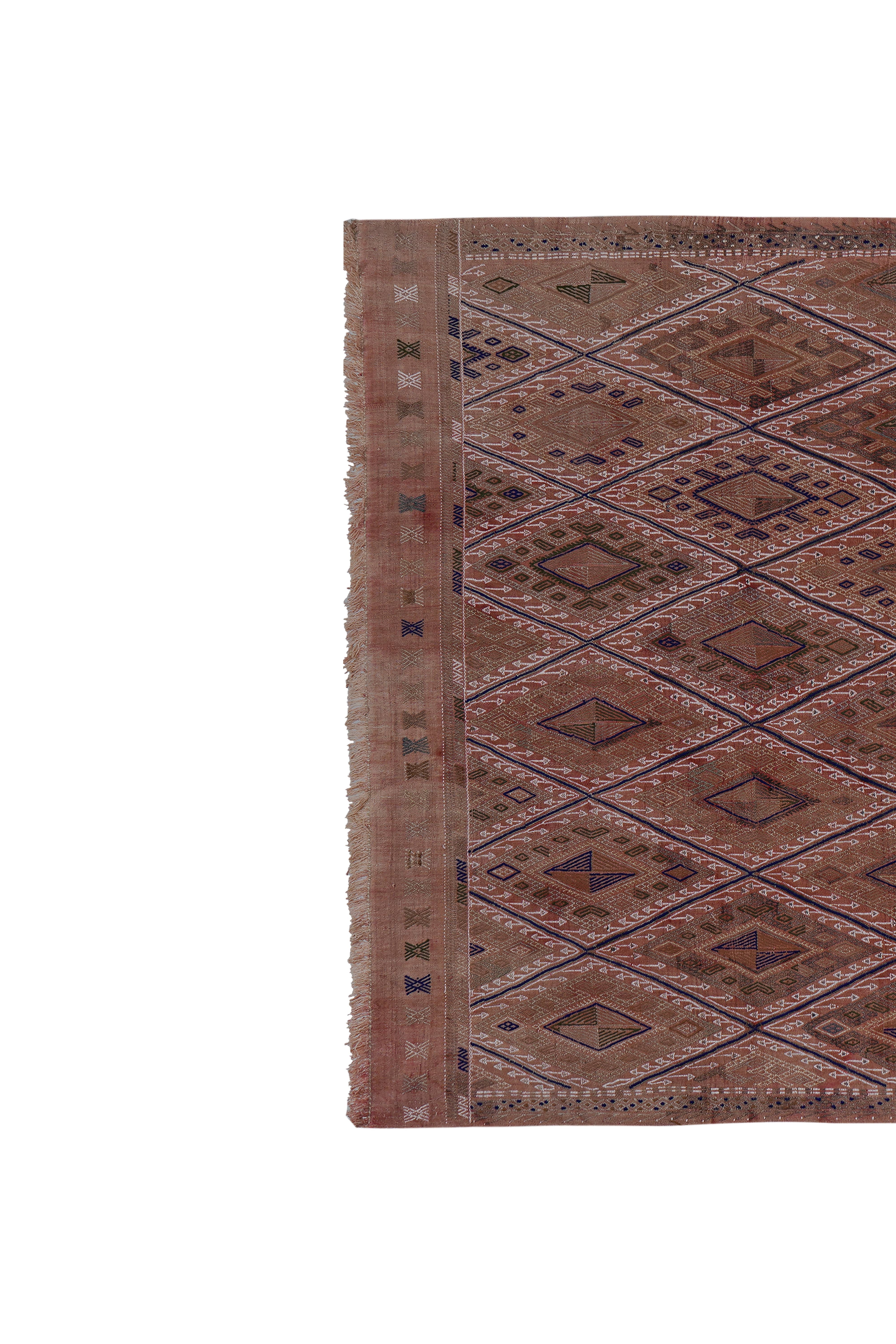 Vintage Turkish Kilim Rug 5'5'' x 7'8''