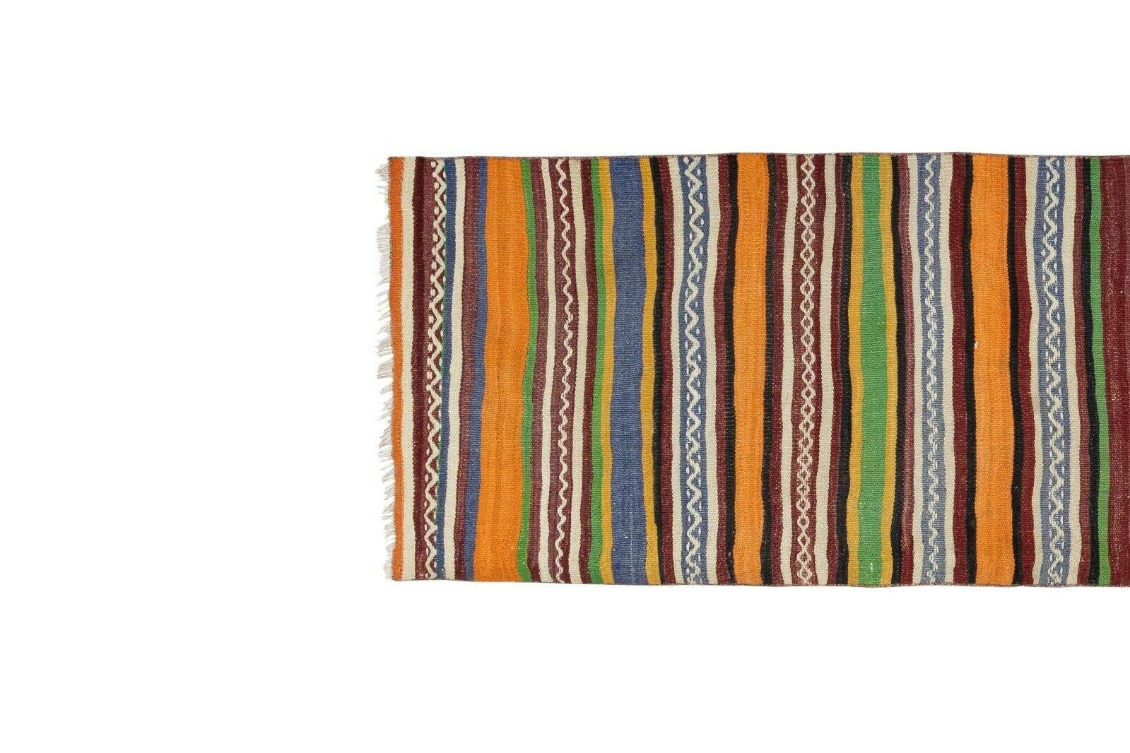 Vintage Turkish Kilim Runner 2'5'' x 10'10''
