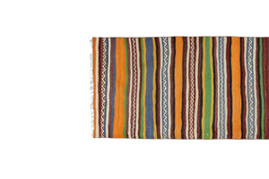 Vintage Turkish Kilim Runner 2'5'' x 10'10''