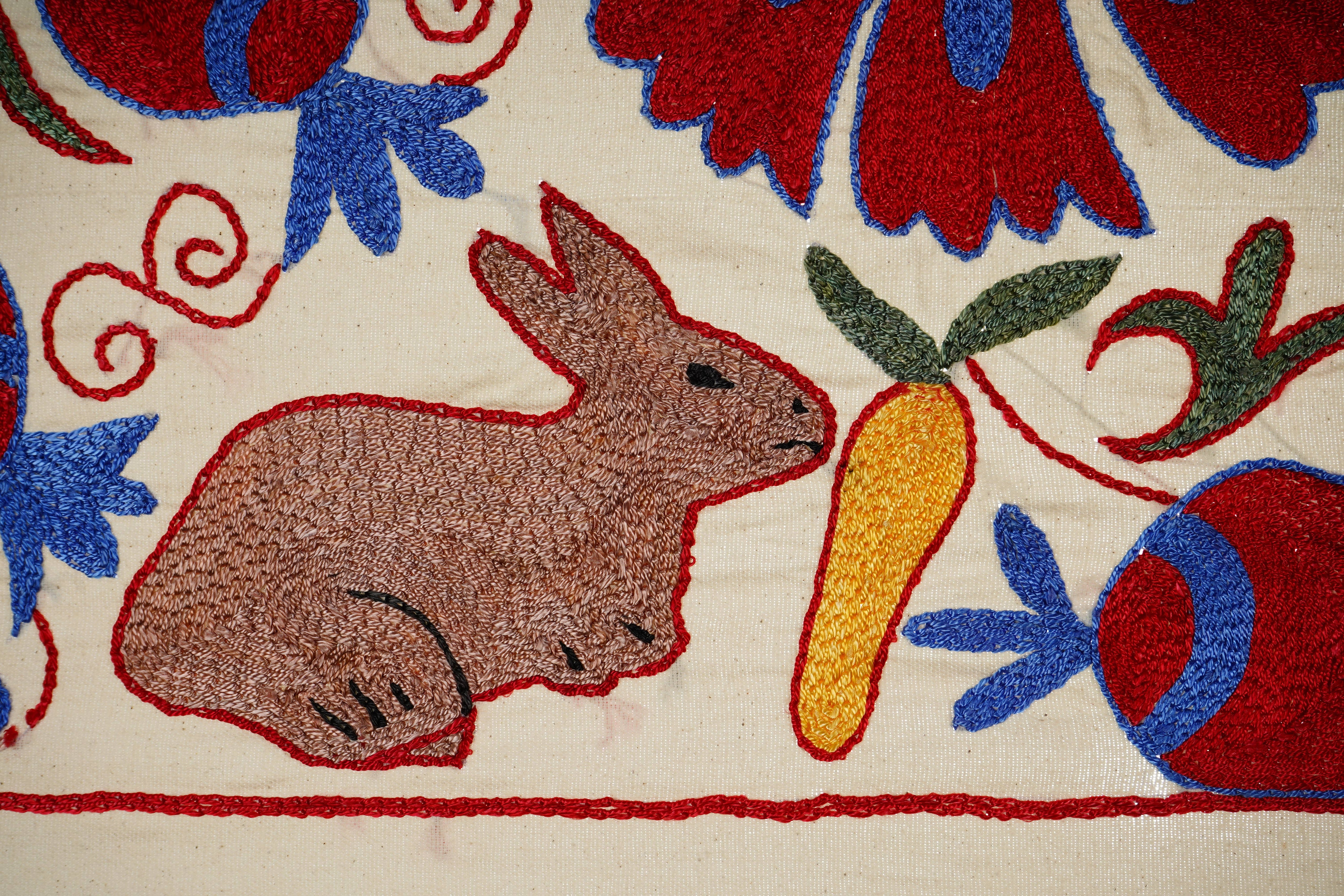 Rabbit Suzani Runner | 18'' x 36''