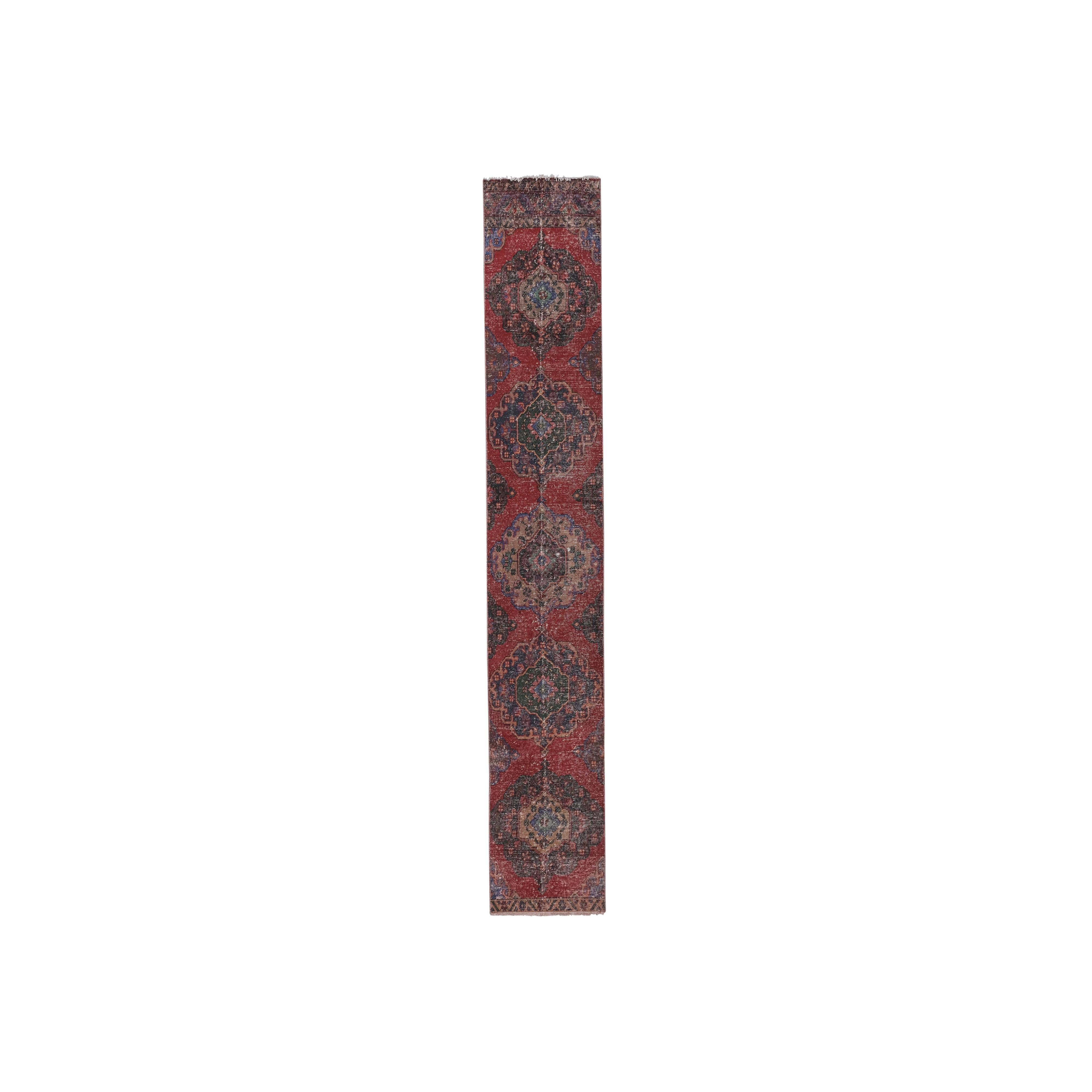 Vintage Turkish Runner Rug 2'1'' x 12'4''