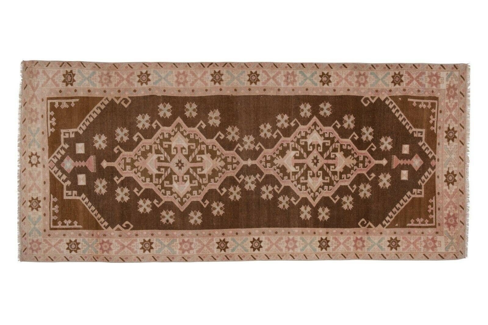 Vintage Turkish Anatolian Runner Rug 4'5'' x 9'8''