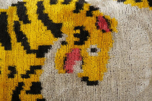 Tiger Silk Ikat Velvet Pillow Cover Set of 2 | 16'' x 44''