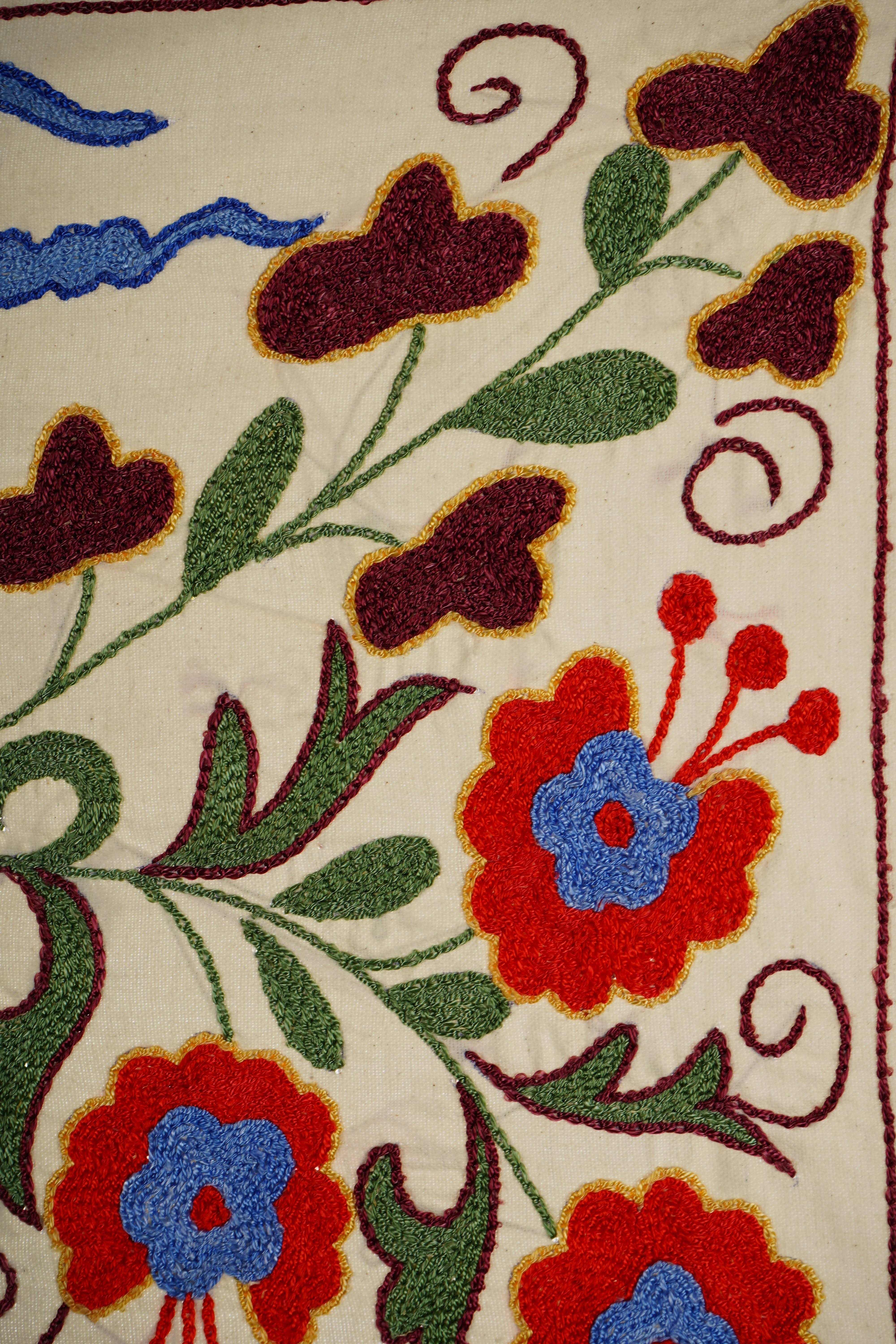 Bird Suzani Wall Hanging & Tablecloth | 17'' x 38''