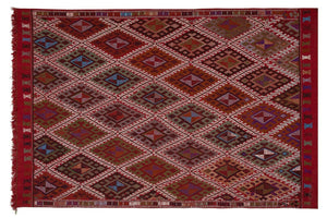 Vintage Turkish Kilim Rug 5'3'' x 8'1''