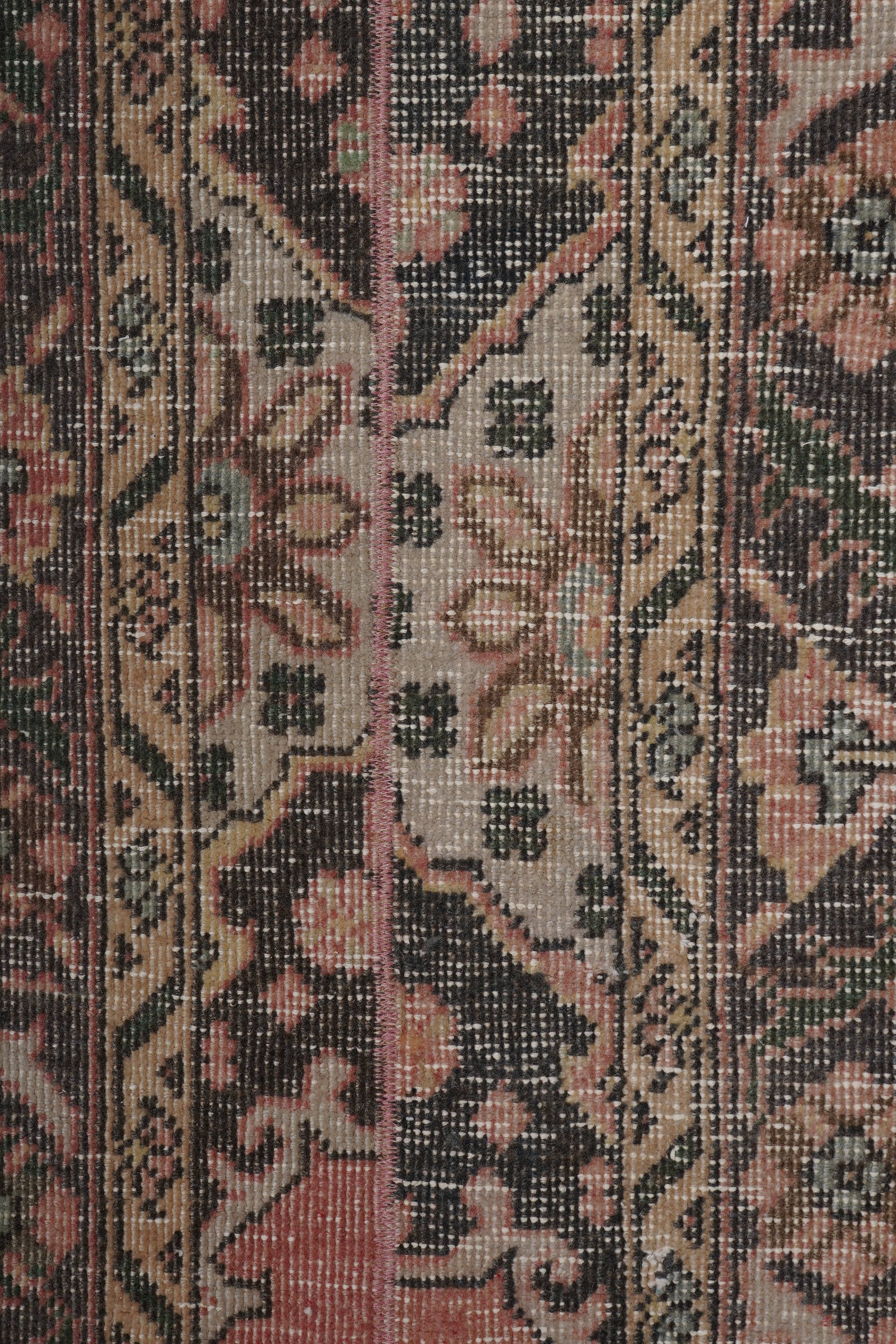 Vintage Turkish Karapinar Runner Rug 1'8'' x 17'2''