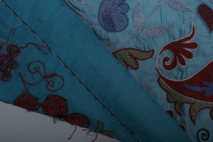 Hand-Embroidered Suzani Wall Hanging & Bedspread 1'9'' x 6'3''