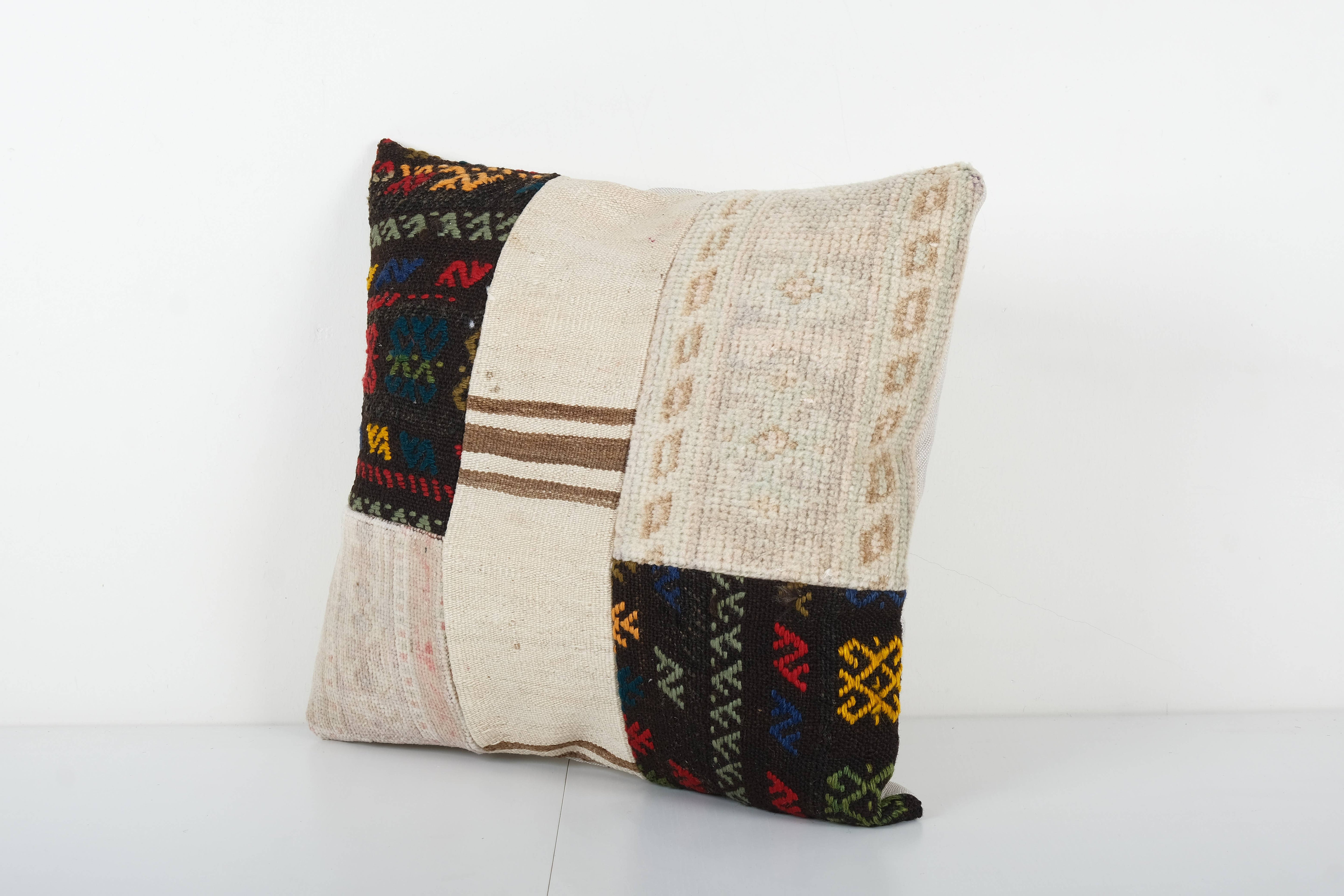 Kilim Patchwork Pillow Cover | 18'' x 20''