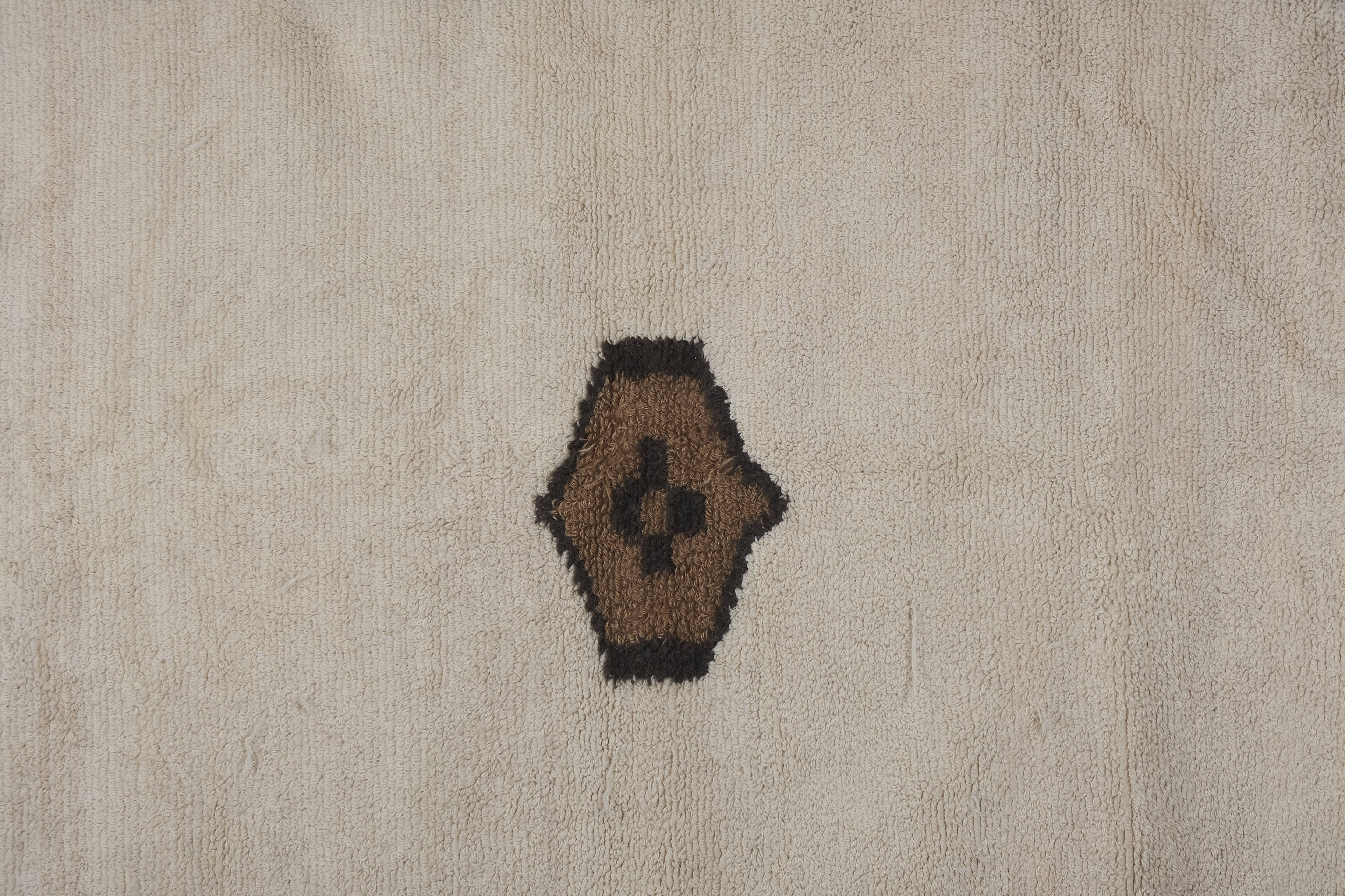 Vintage Checkered Turkish Tulu Rug 4'8'' x 7'