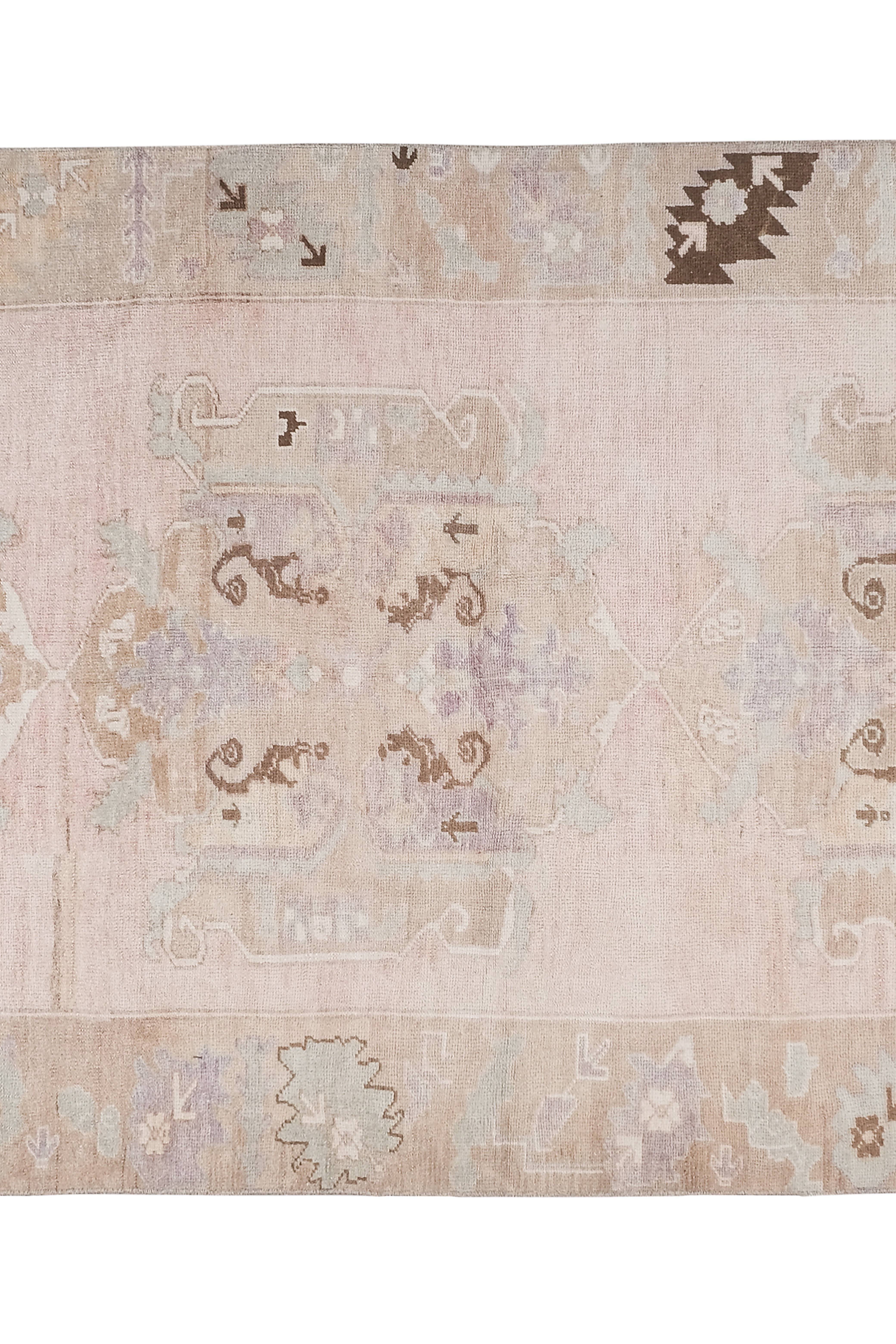 Vintage Turkish Karapinar Runner Rug 5'1'' x 12'2''