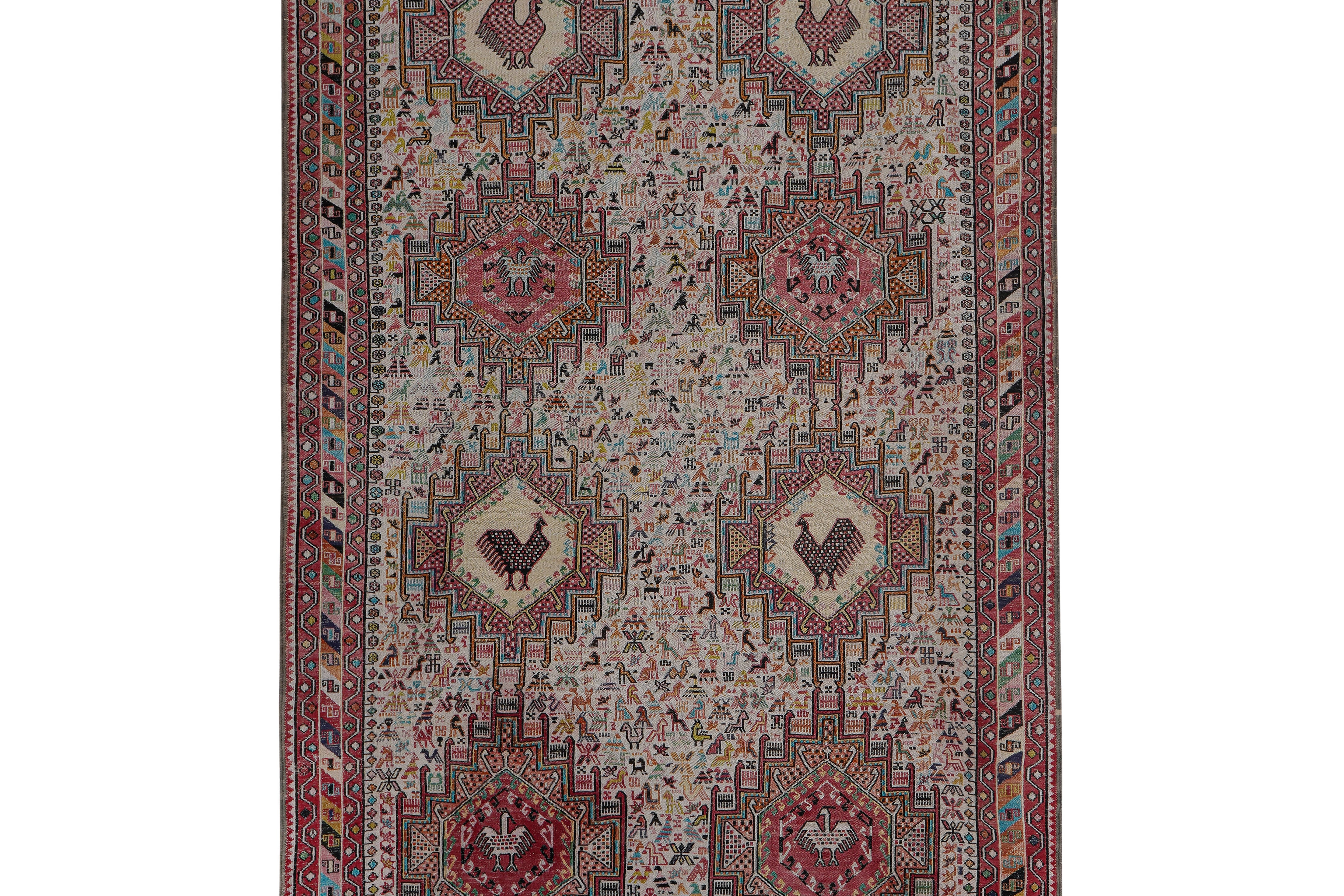 Vintage Soumac Kilim Rug 4' x 6'5''