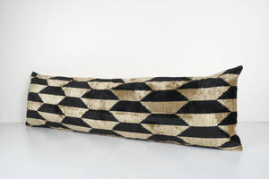 Silk Ikat Velvet Pillow Cover | 16'' x 48''