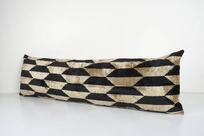 Silk Ikat Velvet Pillow Cover | 16'' x 48''