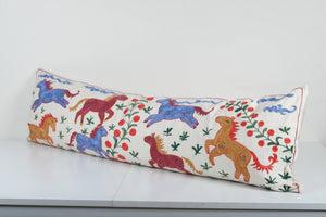Horse Suzani Bedding Pillow Cover | 18'' x 59''