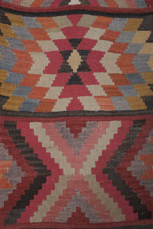 Vintage Turkish Kilim Runner 2'6'' x 11'9''