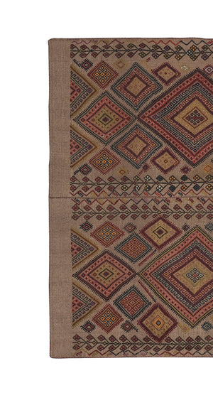 Vintage Turkish Kilim Rug 5'9'' x 6'8''