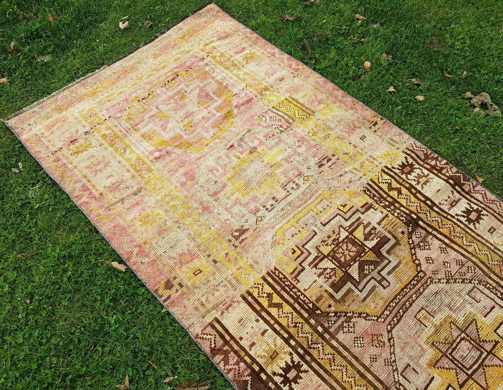 Vintage Caucasian Rug 3'2'' x 7'9''