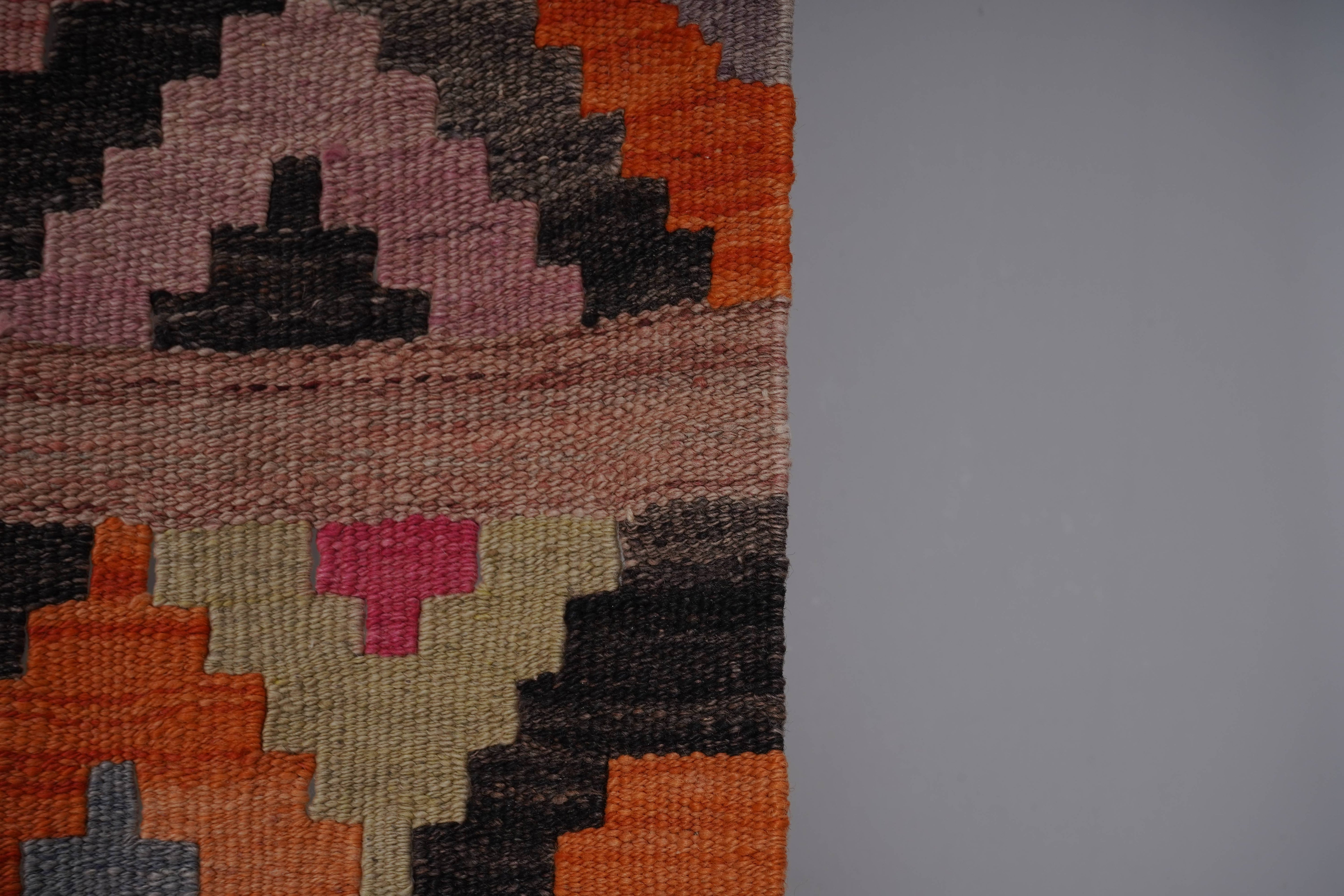 Vintage Turkish Kilim Runner 3'1'' x 13'3''