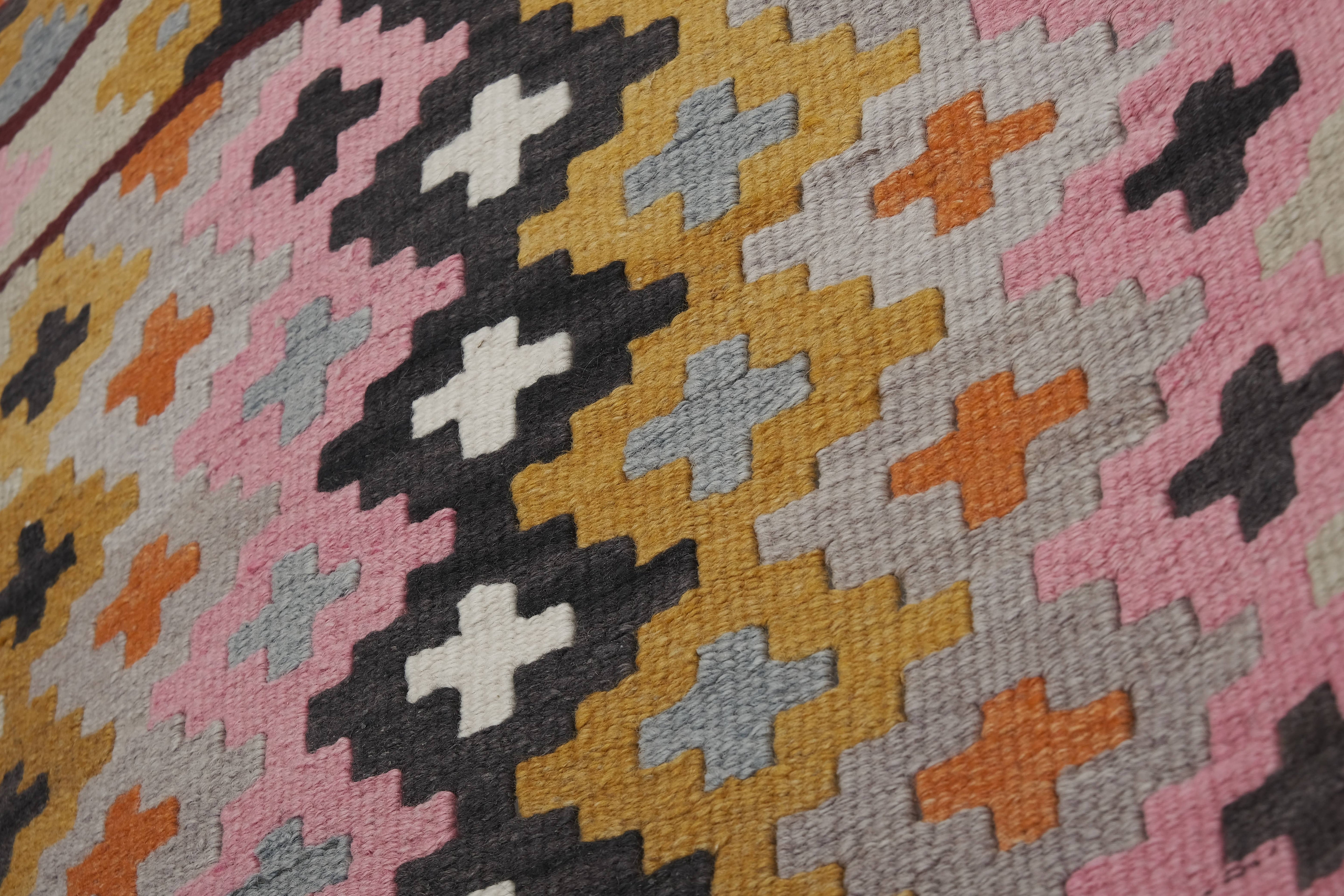 Vintage Turkish Kilim Runner 2'5'' x 15'1''