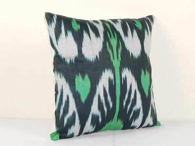 Silk Ikat Velvet Pillow Cover | 14'' x 14''