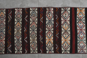 Vintage Turkish Kilim Runner 2'1'' x 29'4''