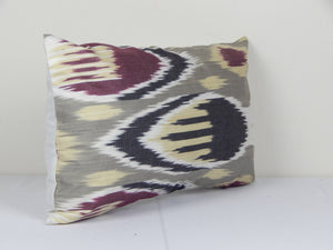 Silk Ikat Velvet Pillow Cover | 12'' x 20''