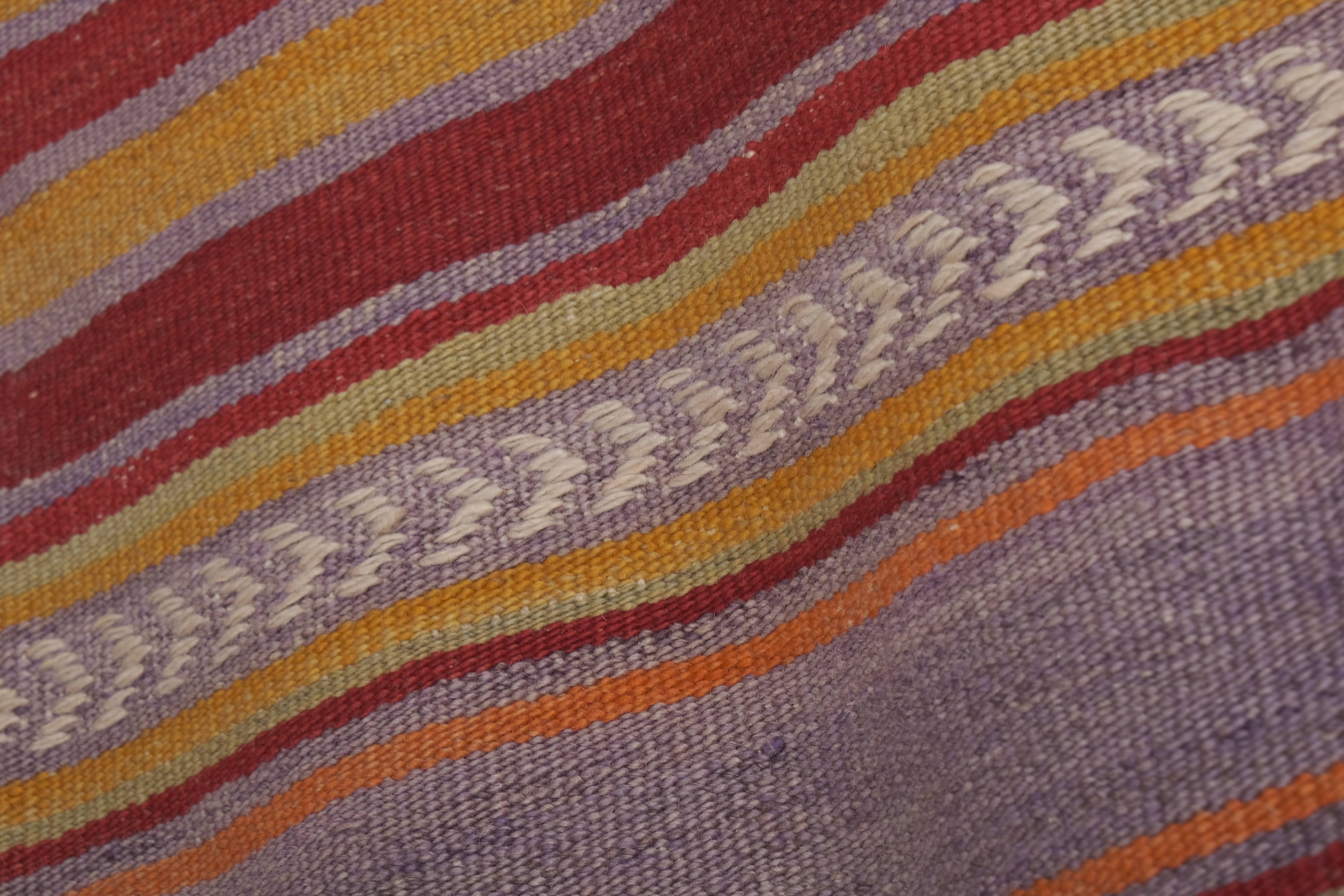 Vintage Turkish Kilim Runner 2'2'' x 17'2''