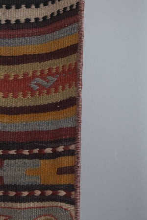 Vintage Turkish Kilim Runner 2'5'' x 25'4''