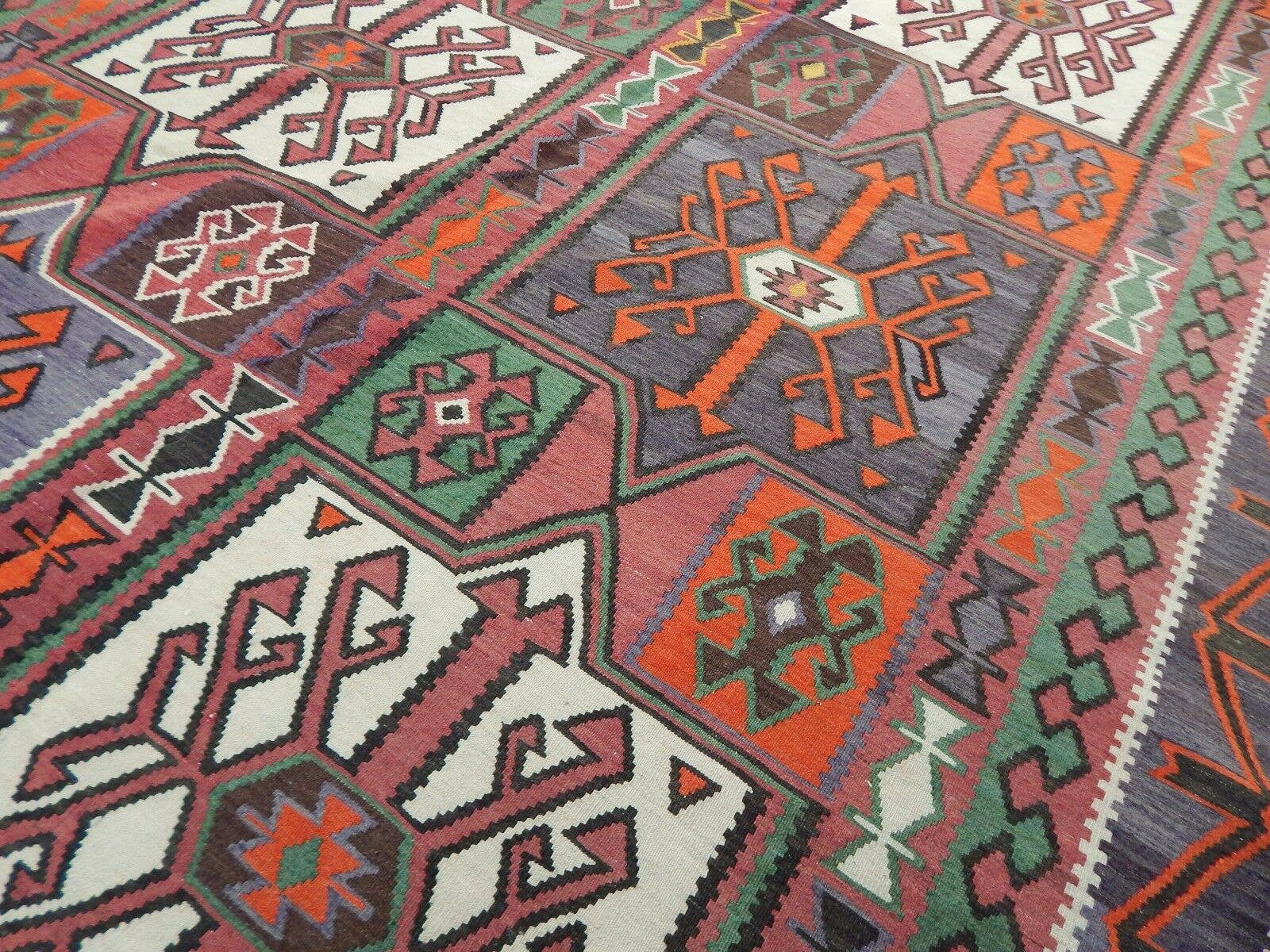 Vintage Caucasian Kilim Rug 5'9'' x 10'6''