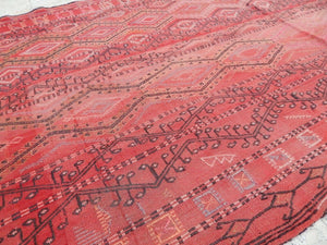 Vintage Turkish Konya Kilim Runner 3'10'' x 11'7''