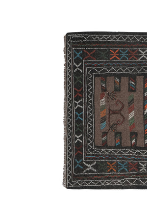 Vintage Turkish Soumac Kilim Rug 3'8'' x 6'3''
