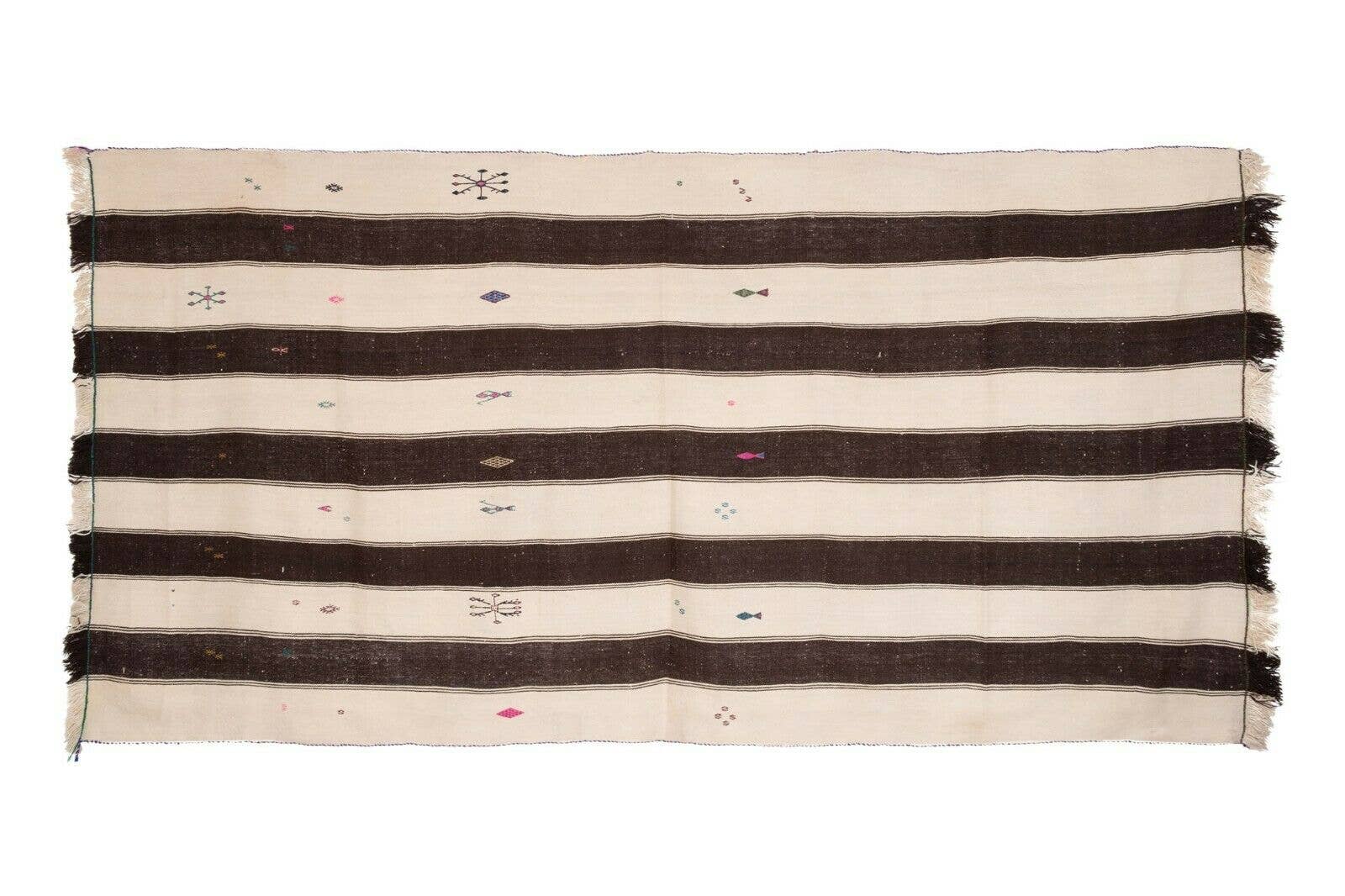Vintage Turkish Kilim Rug 5'10'' x 11'4''