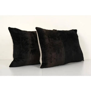 Silk Ikat Velvet Pillow Cover Set of 2 | 16'' x 24''