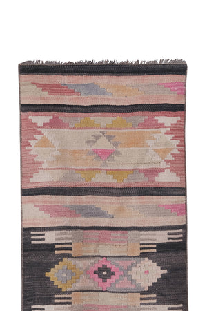 Vintage Turkish Kilim Runner 2'3'' x 22'2''