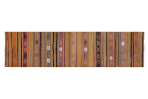 Vintage Turkish Kilim Runner 2'3'' x 8'10''