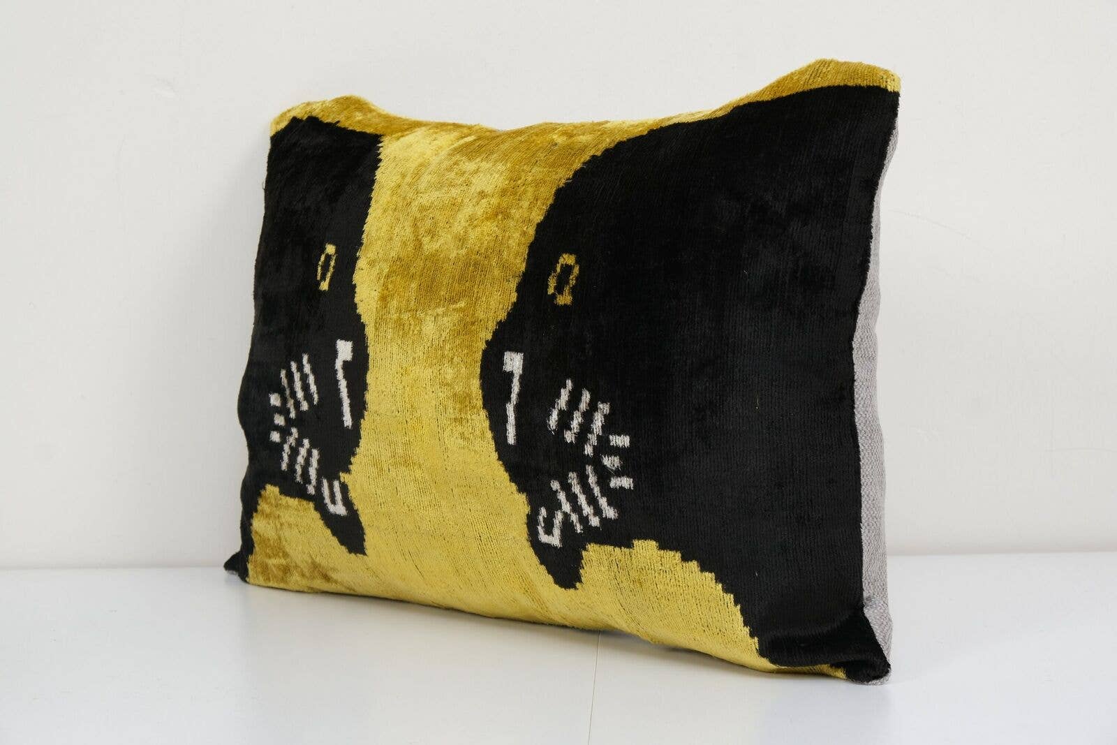 Silk Ikat Velvet Pillow Cover | 16'' x 24''