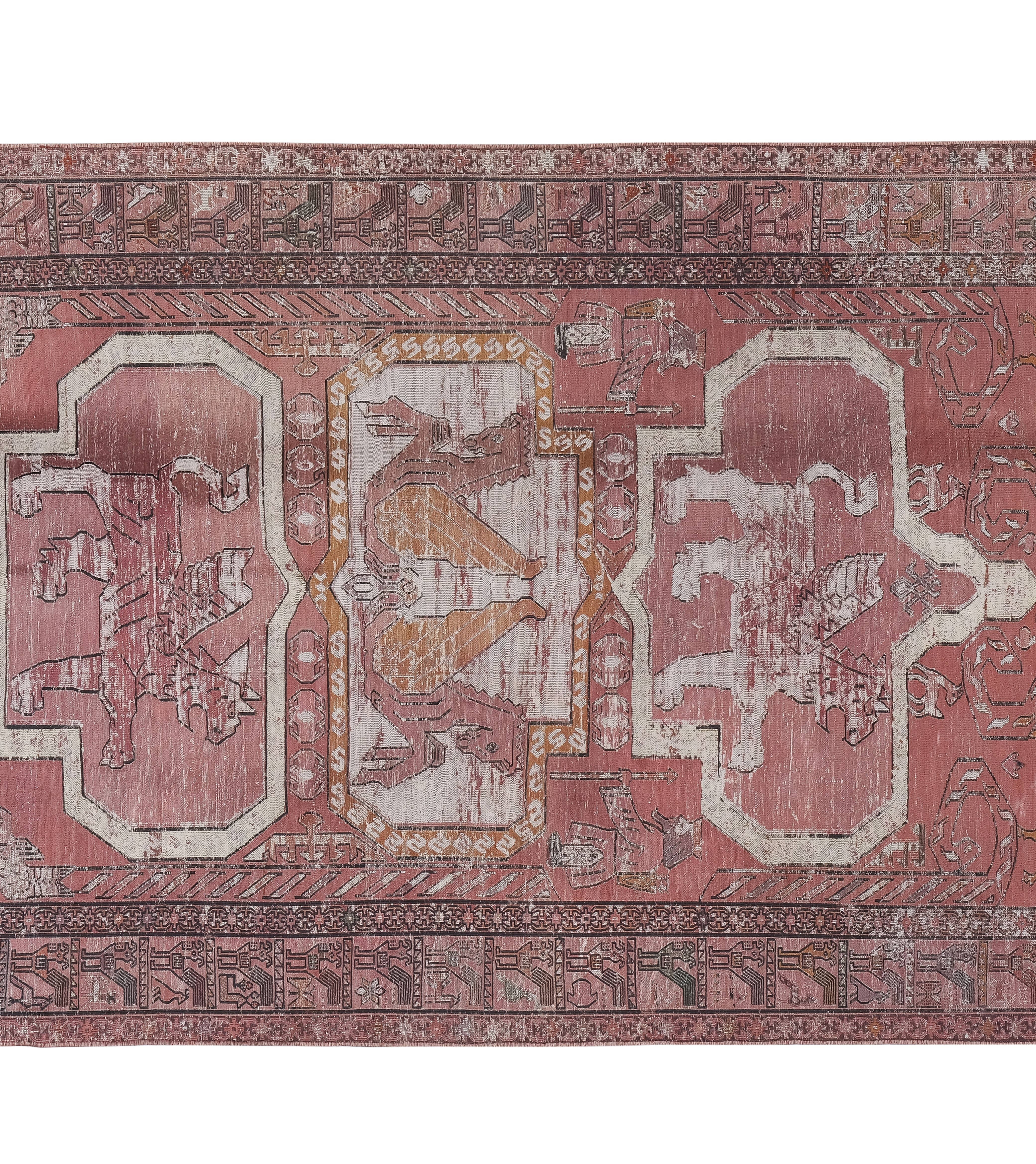Vintage Turkish Soumac Rug 4'2'' x 6'1''