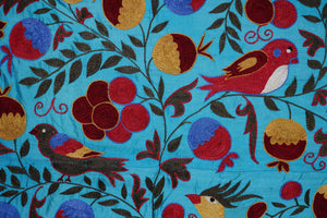 Peacock Suzani Wall Hanging & Bedspread | 3'4'' x 6'