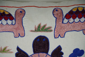Turtle Suzani Pillow Cover | 18'' x 18''