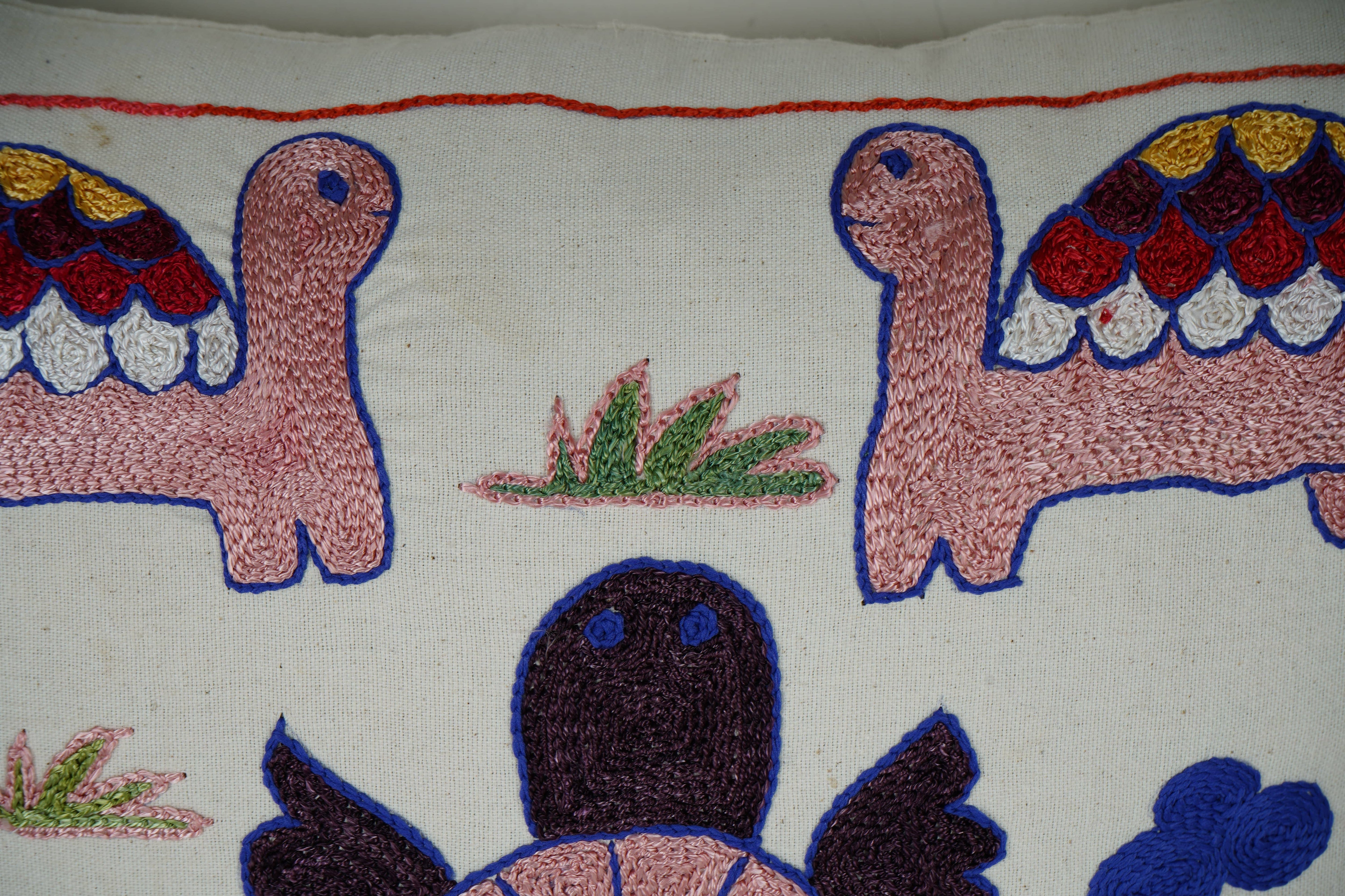 Turtle Suzani Pillow Cover | 18'' x 18''