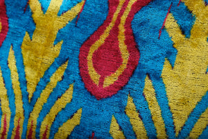 Silk Ikat Velvet Pillow Cover | 20'' x 20''